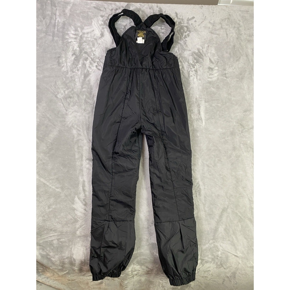 Vintage 80s Descente Ski Bib Men 34 Black Insulated Overalls Gold Alpine Retro - Picture 14 of 16